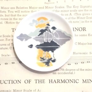 Vintage 1970s Highland Fine Bone China Scotland - small butter pad/trinket dish